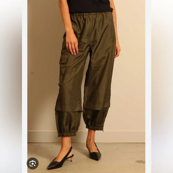 Tibi Pants Jumpsuits Tibi Crispy Nylon Pull On Wilt Jogger